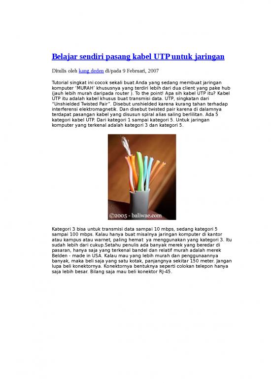 picture1_Download Word Excel 2007 8243 | Belajar Sendiri Pasang Kabel Utp Untuk | Teknik Elektro